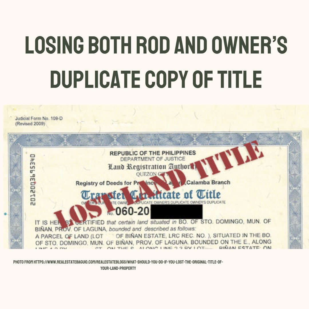 What to Do When Both the Registry of Deeds Copy and Owner’s Duplicate Copy of Your Land Title Are Lost