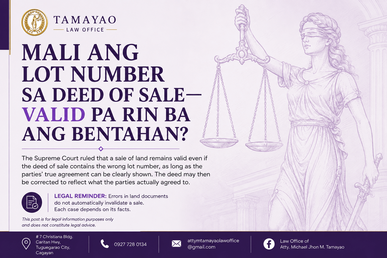 Mali ang Lot Number sa Deed of Sale—Valid Pa Rin Ba ang Bentahan?