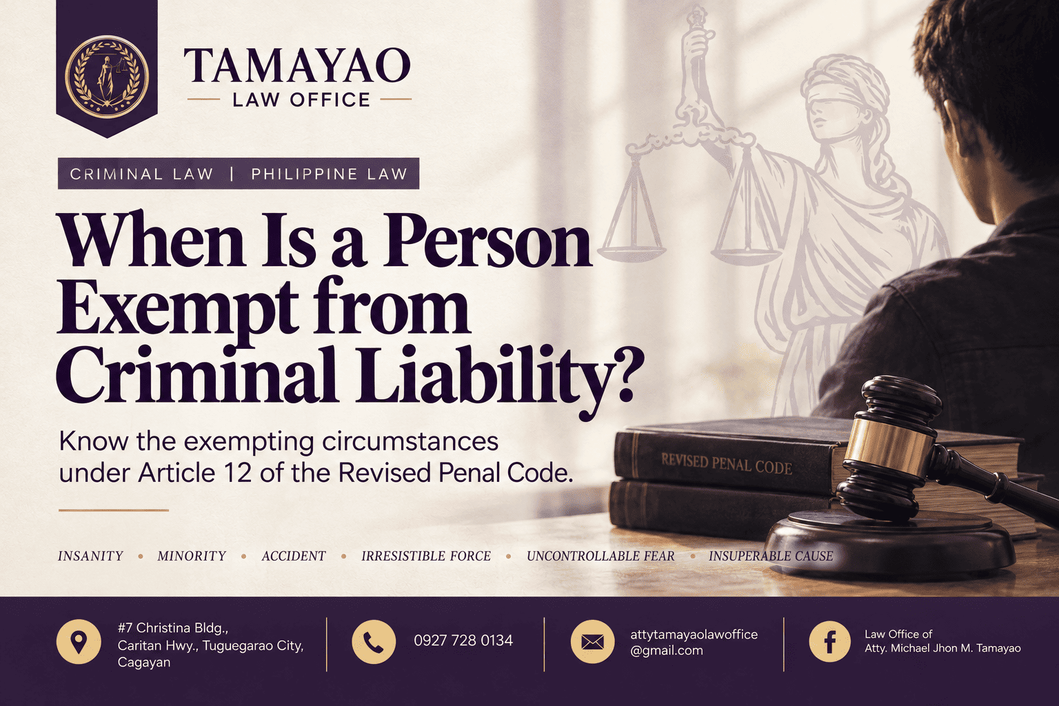 Exempting Circumstances in Philippine Criminal Law: When Is a Person Exempt from Criminal Liability?