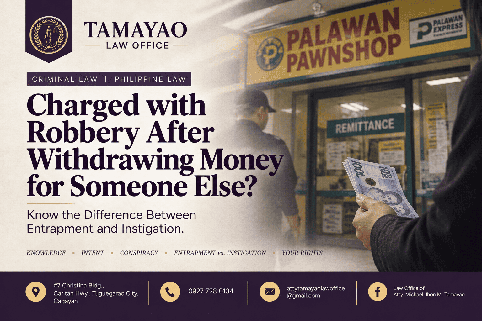 Charged With Robbery After Withdrawing Money for Someone Else? Understanding Entrapment Under Philippine Law
